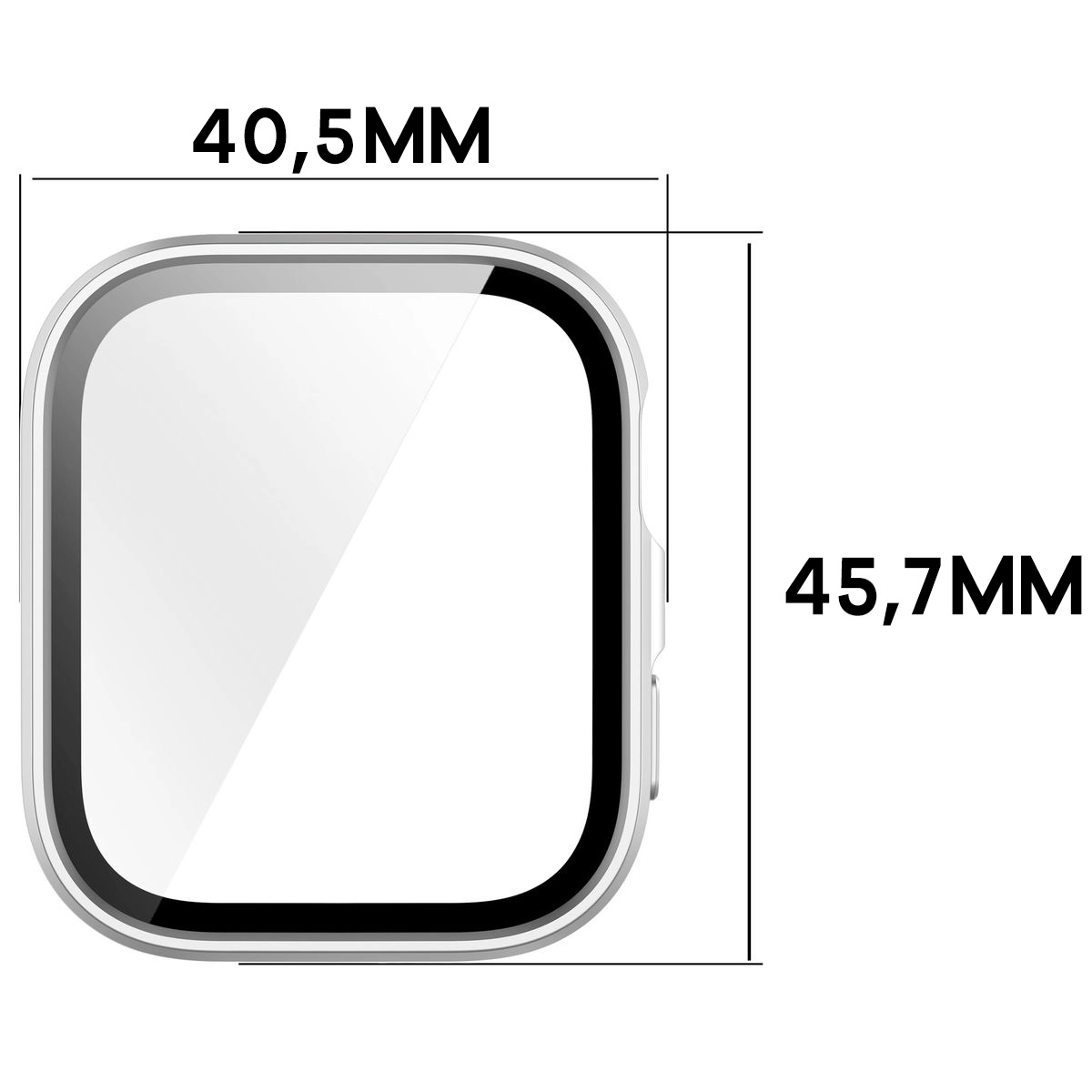 Wymiary etui Bizon Case Watch Adamo do Huawei Watch Fit 4